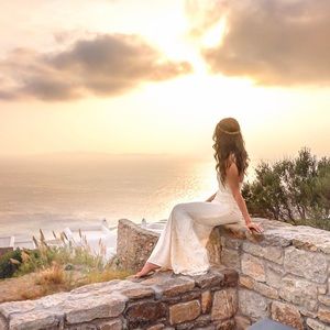 Lulu’s zenith cream lace maxi dress